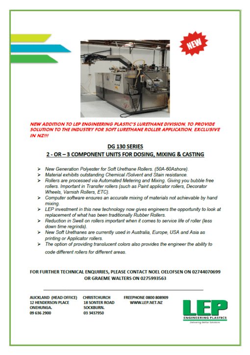 LEP introduce new Soft Rollers now available! LEP Engineering Plastics